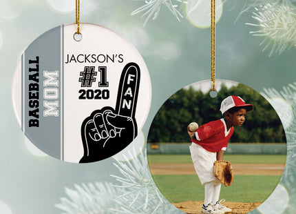 personalized personalized #1 fan baseball christmas ornament – Christmas ornament, holiday tree decoration or gift