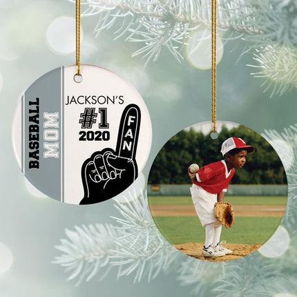 personalized personalized #1 fan baseball christmas ornament – Christmas ornament, holiday tree decoration or gift