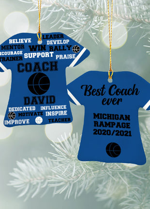 Personalized Baseball Jersey - Purple Christmas Ornament from ORNAMENT EXCLUSIVE Personalized Ornament