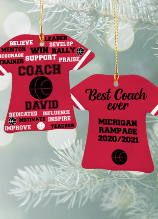 Personalized Baseball Jersey - Purple Christmas Ornament from ORNAMENT EXCLUSIVE Personalized Ornament
