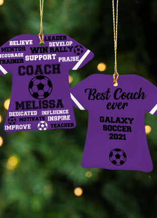 Personalized Baseball Jersey - Purple Christmas Ornament from ORNAMENT EXCLUSIVE Personalized Ornament