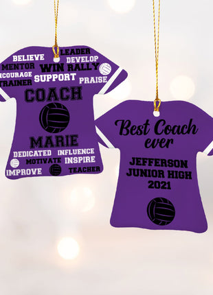 Personalized Baseball Jersey - Purple Christmas Ornament from ORNAMENT EXCLUSIVE Personalized Ornament