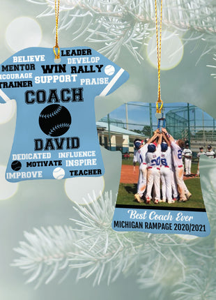 Personalized Baseball Jersey - Purple Christmas Ornament from ORNAMENT EXCLUSIVE Personalized Ornament