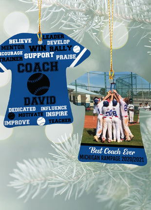 Personalized Baseball Jersey - Purple Christmas Ornament from ORNAMENT EXCLUSIVE Personalized Ornament