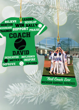 Personalized Baseball Jersey - Purple Christmas Ornament from ORNAMENT EXCLUSIVE Personalized Ornament