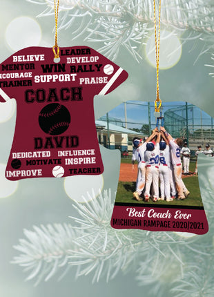 Personalized Baseball Jersey - Purple Christmas Ornament from ORNAMENT EXCLUSIVE Personalized Ornament