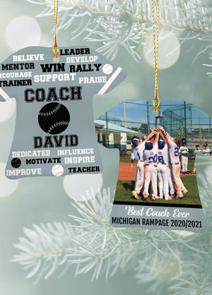 Personalized Baseball Jersey - Purple Christmas Ornament from ORNAMENT EXCLUSIVE Personalized Ornament