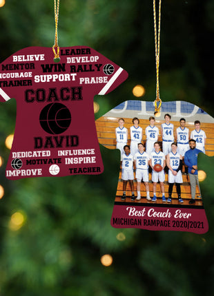 Personalized Baseball Jersey - Purple Christmas Ornament from ORNAMENT EXCLUSIVE Personalized Ornament