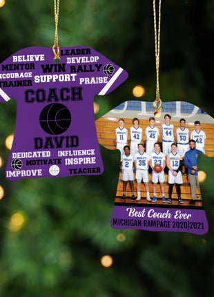 Personalized Baseball Jersey - Purple Christmas Ornament from ORNAMENT EXCLUSIVE Personalized Ornament