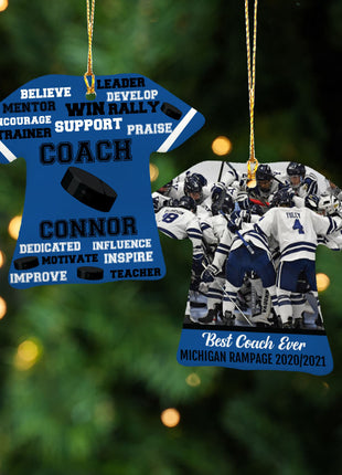 Personalized Baseball Jersey - Purple Christmas Ornament from ORNAMENT EXCLUSIVE Personalized Ornament