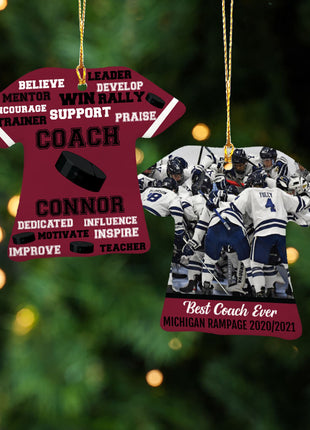 Personalized Baseball Jersey - Purple Christmas Ornament from ORNAMENT EXCLUSIVE Personalized Ornament