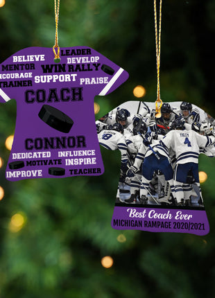 Personalized Baseball Jersey - Purple Christmas Ornament from ORNAMENT EXCLUSIVE Personalized Ornament