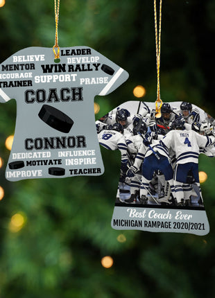 Personalized Baseball Jersey - Purple Christmas Ornament from ORNAMENT EXCLUSIVE Personalized Ornament