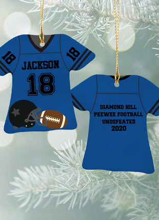 Personalized Baseball Jersey - Purple Christmas Ornament from ORNAMENT EXCLUSIVE Personalized Ornament