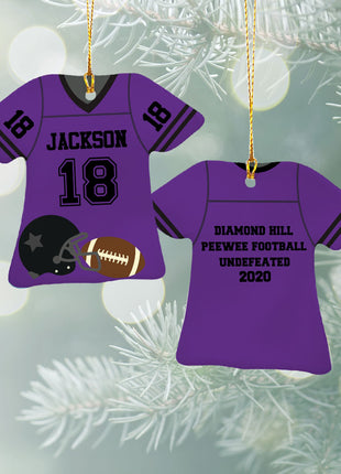 Personalized Baseball Jersey - Purple Christmas Ornament from ORNAMENT EXCLUSIVE Personalized Ornament