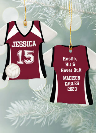 Personalized Baseball Jersey - Purple Christmas Ornament from ORNAMENT EXCLUSIVE Personalized Ornament