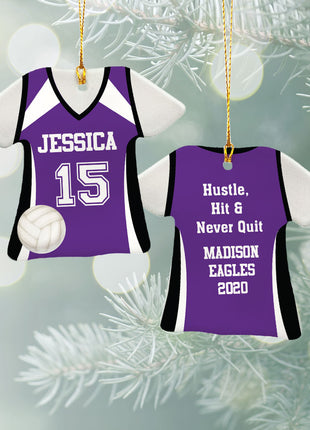 Personalized Baseball Jersey - Purple Christmas Ornament from ORNAMENT EXCLUSIVE Personalized Ornament
