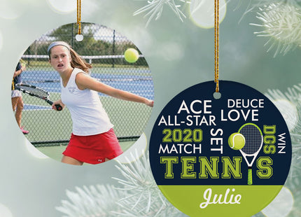 personalized personalized tennis word cloud christmas ornament – Christmas ornament, holiday tree decoration or gift