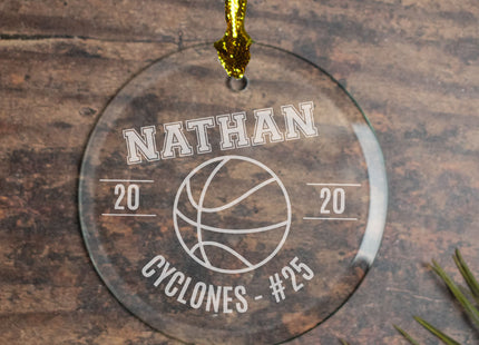 custom personalized basketball christmas ornament – Christmas ornament, holiday tree decoration or gift