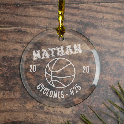 custom personalized basketball christmas ornament – Christmas ornament, holiday tree decoration or gift