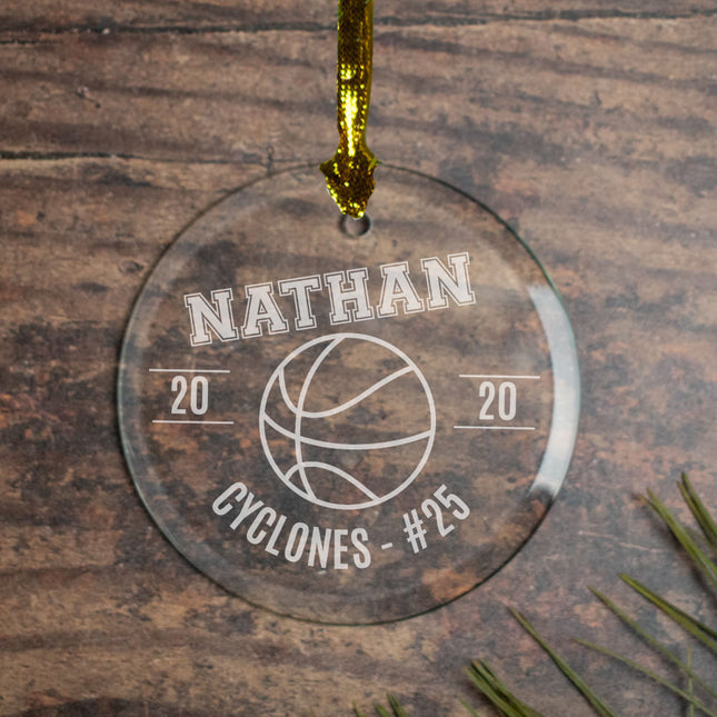 custom personalized basketball christmas ornament – Christmas ornament, holiday tree decoration or gift