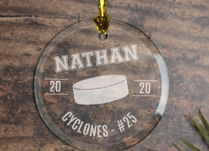 keepsake personalized hockey christmas ornament – Christmas ornament, holiday tree decoration or gift