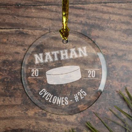 keepsake personalized hockey christmas ornament – Christmas ornament, holiday tree decoration or gift