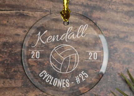 custom personalized volleyball christmas ornament – Christmas ornament, holiday tree decoration or gift