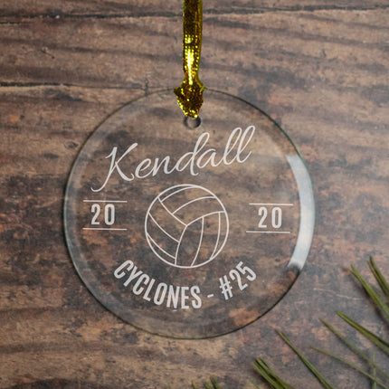 custom personalized volleyball christmas ornament – Christmas ornament, holiday tree decoration or gift
