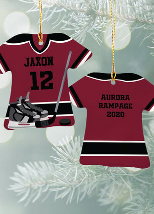 Personalized Baseball Jersey - Purple Christmas Ornament from ORNAMENT EXCLUSIVE Personalized Ornament
