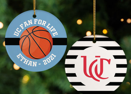 personalized personalized college basketball christmas ornament – Christmas ornament, holiday tree decoration or gift