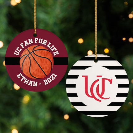 custom personalized college basketball christmas ornament – Christmas ornament, holiday tree decoration or gift