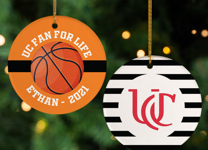 personalized personalized college basketball christmas ornament – Christmas ornament, holiday tree decoration or gift