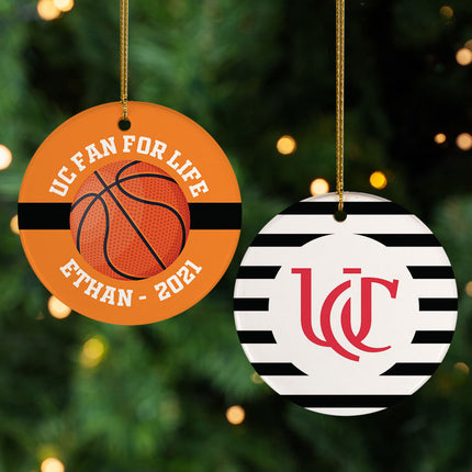 personalized personalized college basketball christmas ornament – Christmas ornament, holiday tree decoration or gift