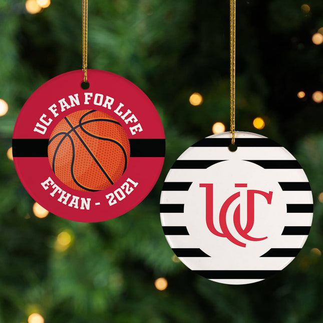 keepsake personalized college basketball christmas ornament – Christmas ornament, holiday tree decoration or gift