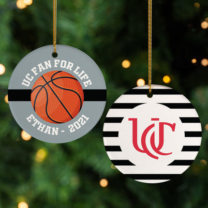 engraved personalized college basketball christmas ornament – Christmas ornament, holiday tree decoration or gift