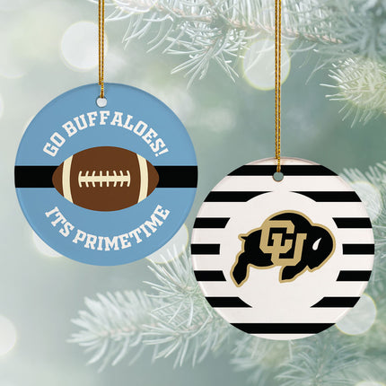decorative personalized college football christmas ornament – Christmas ornament, holiday tree decoration or gift