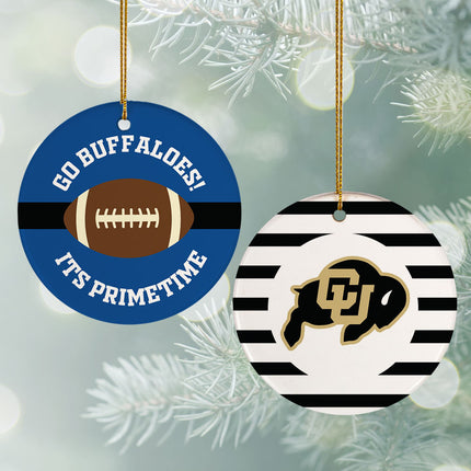 holiday personalized college football christmas ornament – Christmas ornament, holiday tree decoration or gift