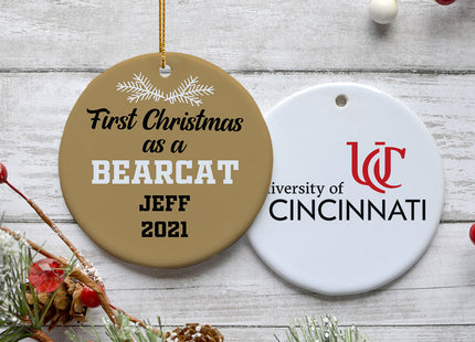 decorative personalized first christmas as christmas ornament – Christmas ornament, holiday tree decoration or gift