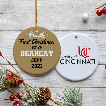 decorative personalized first christmas as christmas ornament – Christmas ornament, holiday tree decoration or gift