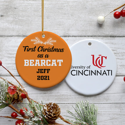 engraved personalized first christmas as christmas ornament – Christmas ornament, holiday tree decoration or gift