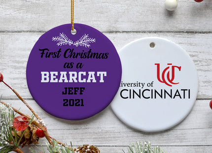 decorative personalized first christmas as christmas ornament – Christmas ornament, holiday tree decoration or gift