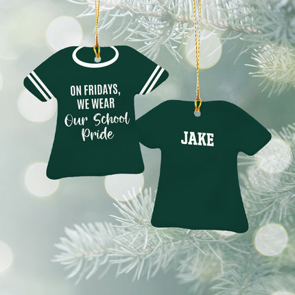 decorative personalized school pride christmas ornament – Christmas ornament, holiday tree decoration or gift