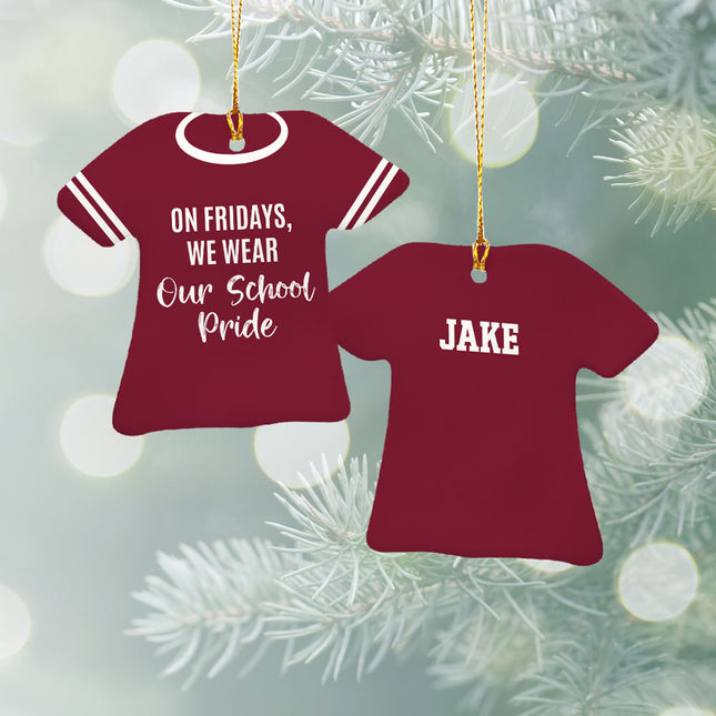 custom personalized school pride christmas ornament – Christmas ornament, holiday tree decoration or gift