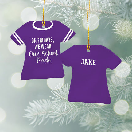 decorative personalized school pride christmas ornament – Christmas ornament, holiday tree decoration or gift