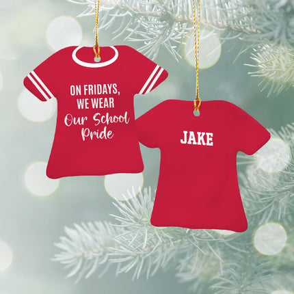 holiday personalized school pride christmas ornament – Christmas ornament, holiday tree decoration or gift