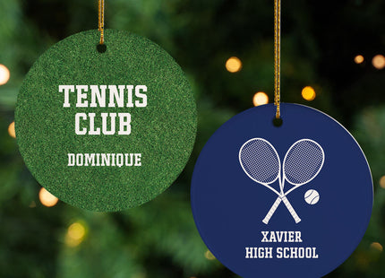 personalized personalized tennis club christmas ornament – Christmas ornament, holiday tree decoration or gift
