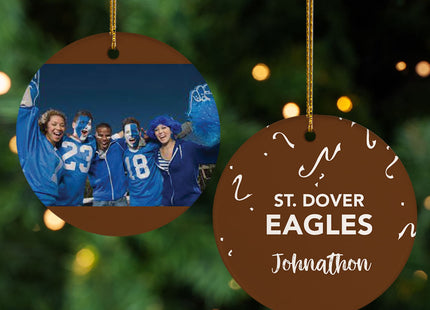 custom personalized school spirit christmas ornament – Christmas ornament, holiday tree decoration or gift