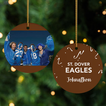 custom personalized school spirit christmas ornament – Christmas ornament, holiday tree decoration or gift