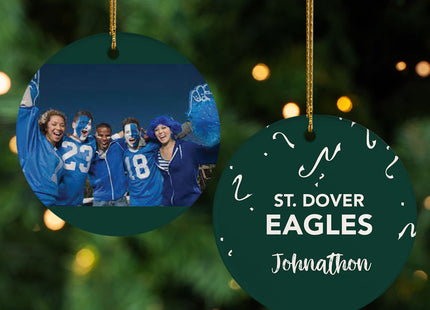 engraved personalized school spirit christmas ornament – Christmas ornament, holiday tree decoration or gift